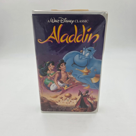 Walt Disney Other - Walt Disney Aladdin VHS Black Diamond Classic 1662 Home Video 1993 Clamshell